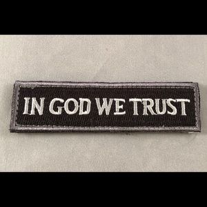In god we trust morale patch embroidery